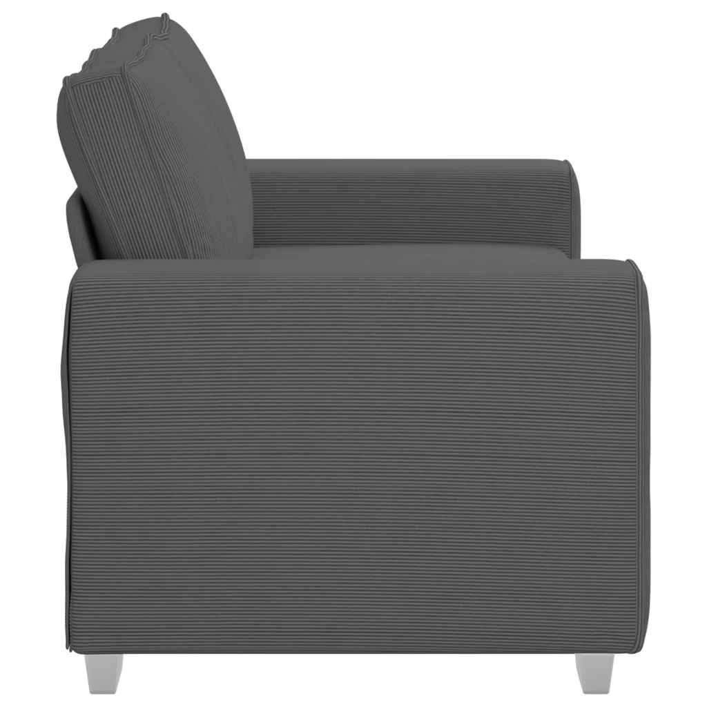Zweisitzer-Sofa Dunkelgrau 160x77x82 cm Cordstoff