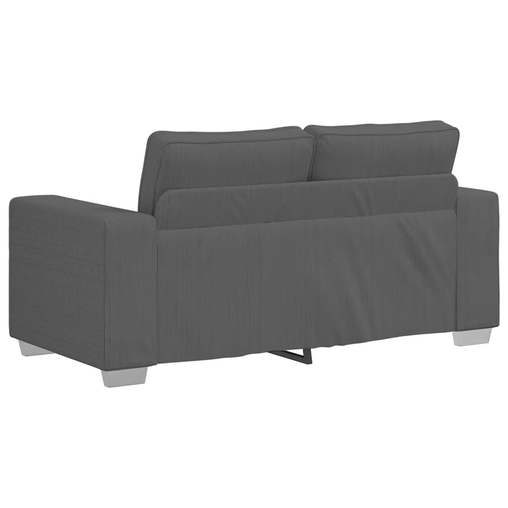 Zweisitzer-Sofa Dunkelgrau 160x77x82 cm Cordstoff