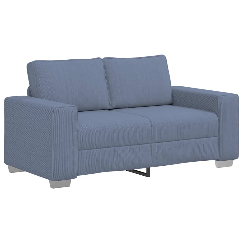 Zweisitzer-Sofa Blau 160x77x82 cm Cordstoff