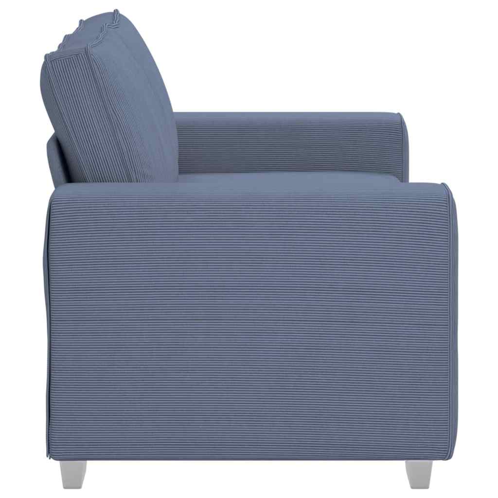 Zweisitzer-Sofa Blau 160x77x82 cm Cordstoff
