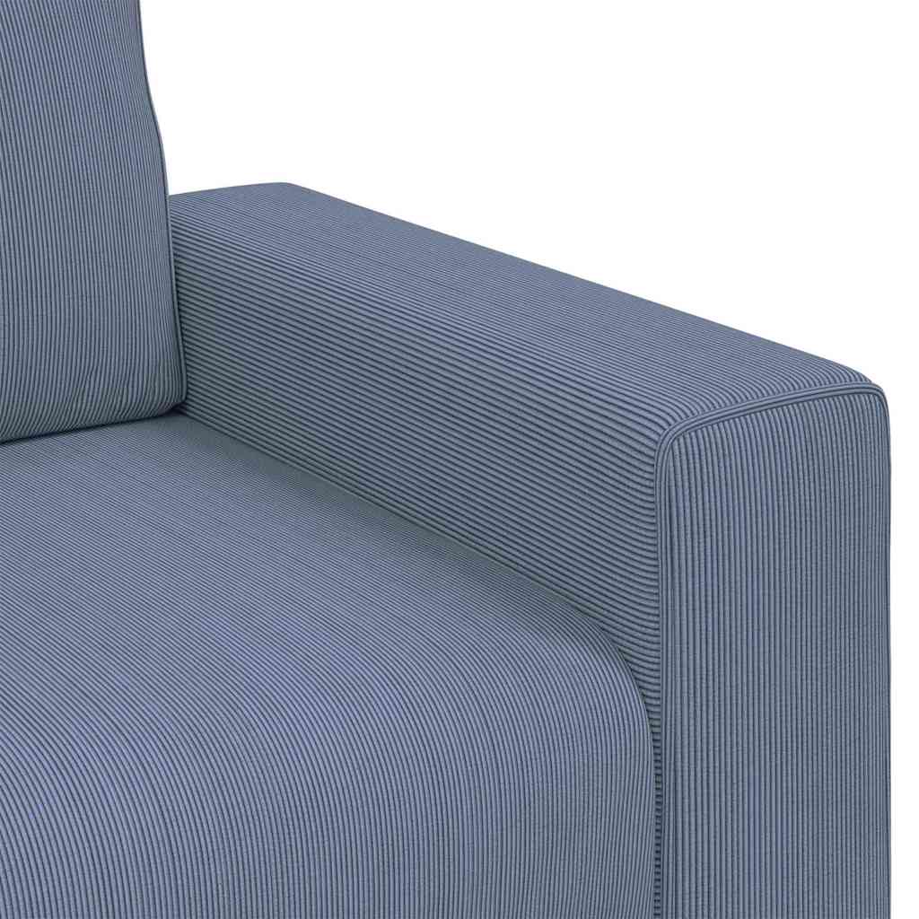 Zweisitzer-Sofa Blau 160x77x82 cm Cordstoff