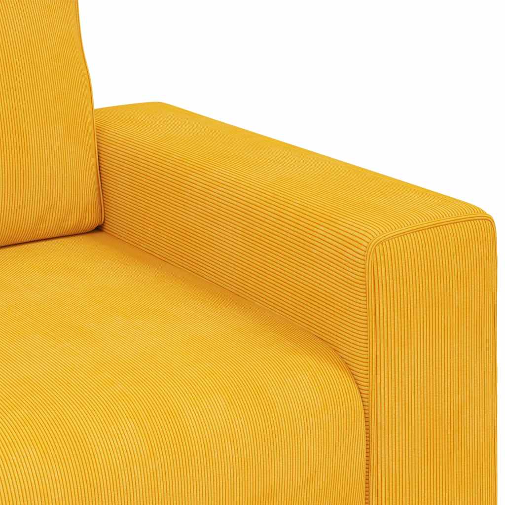 Zweisitzer-Sofa Hellgelb 160x77x82 cm Cordstoff