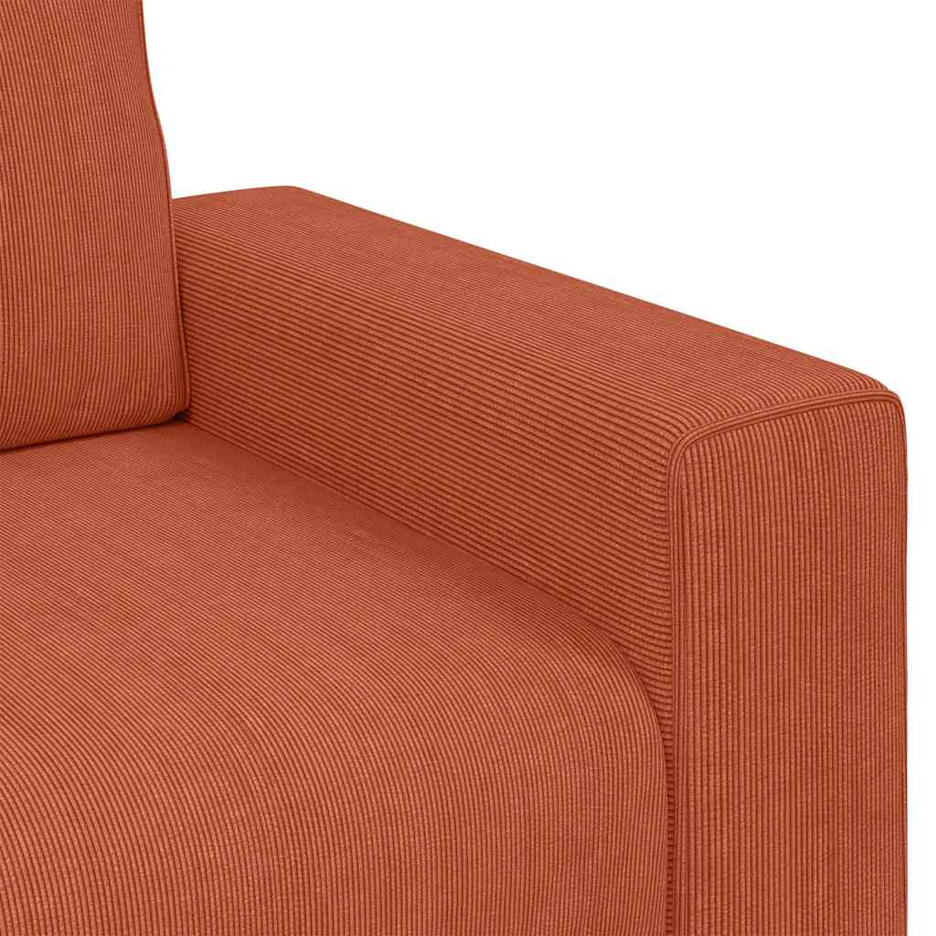 Zweisitzer-Sofa Rot Orange 160x77x82 cm Cordstoff