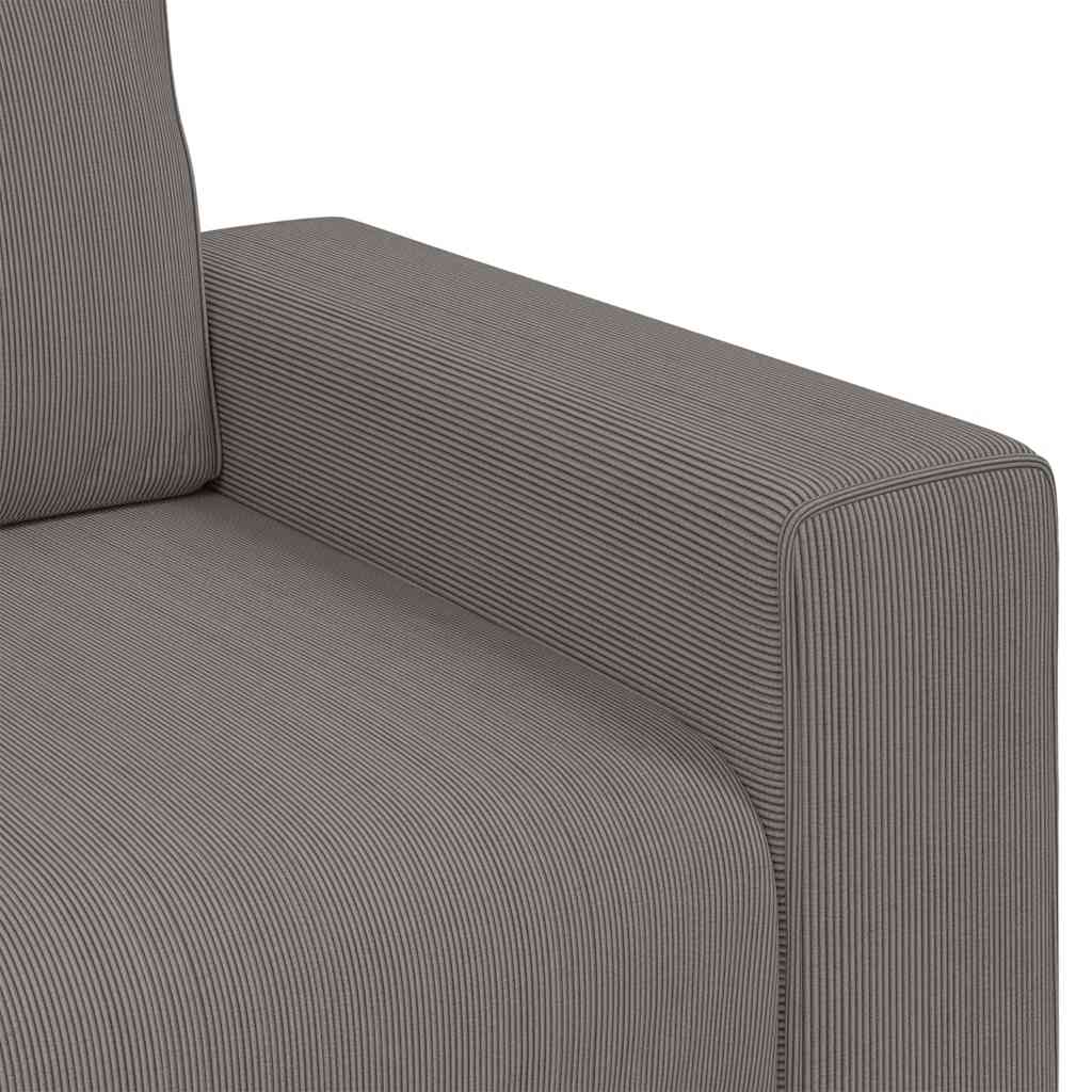 Zweisitzer-Sofa Hellgrau 180x77x82 cm Cordstoff
