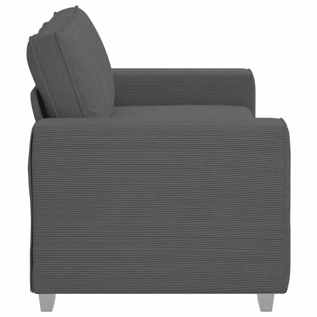 Zweisitzer-Sofa Dunkelgrau 180x77x82 cm Cordstoff