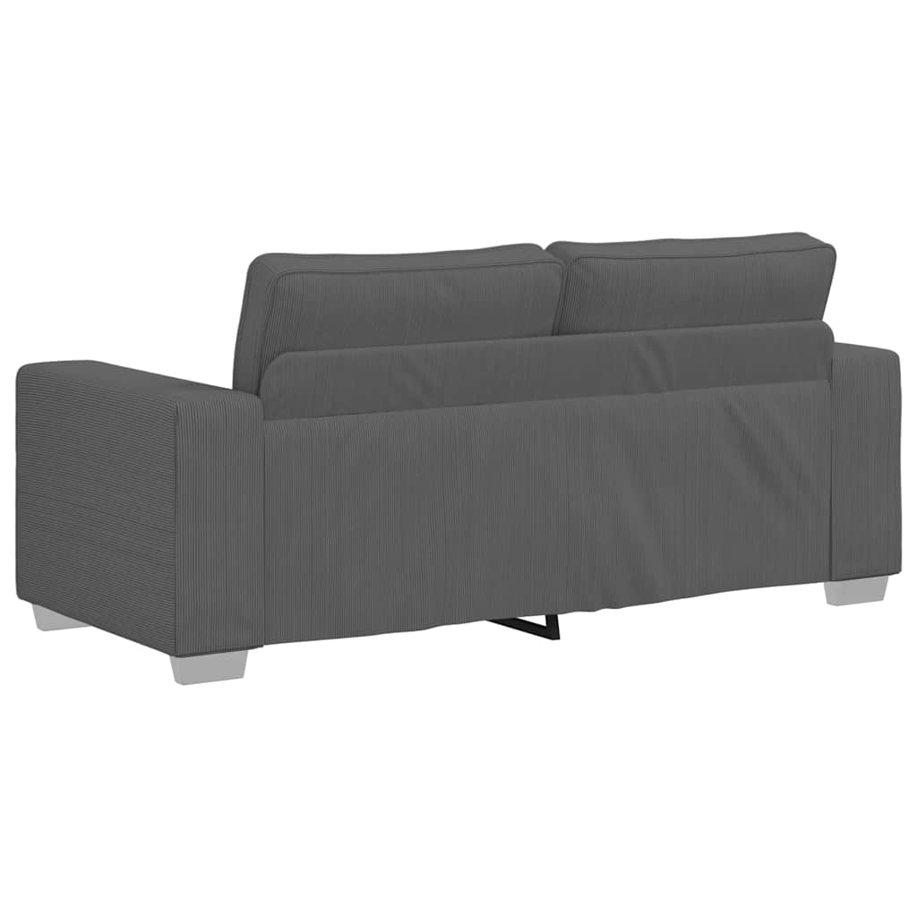 Zweisitzer-Sofa Dunkelgrau 180x77x82 cm Cordstoff