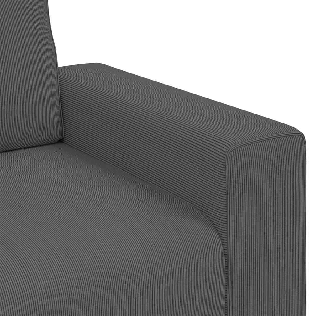 Zweisitzer-Sofa Dunkelgrau 180x77x82 cm Cordstoff