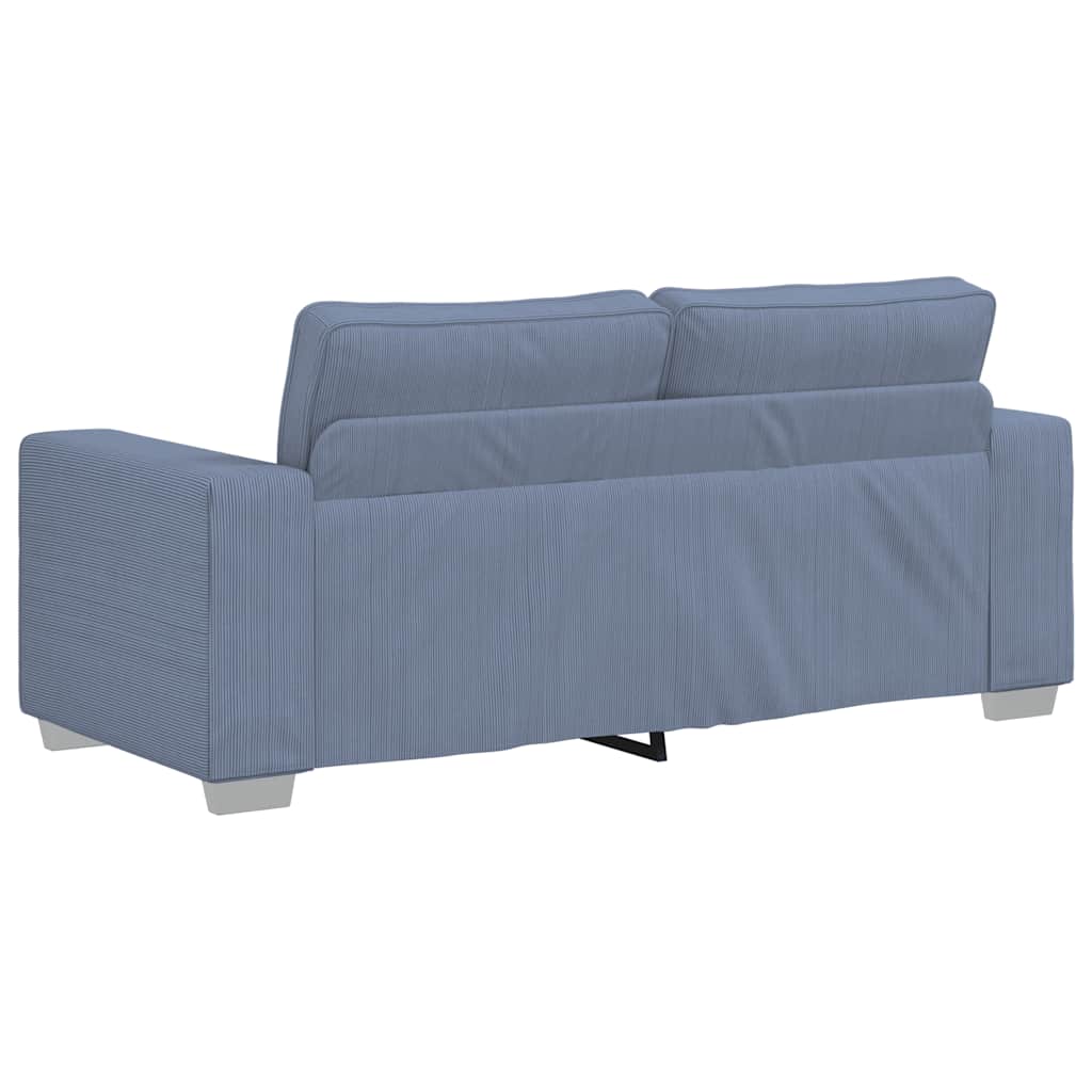 Zweisitzer-Sofa Blau 180x77x82 cm Cordstoff
