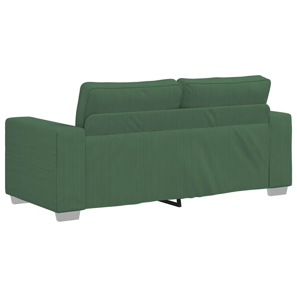 Zweisitzer-Sofa Dunkelgrün 180x77x82 cm Cordstoff