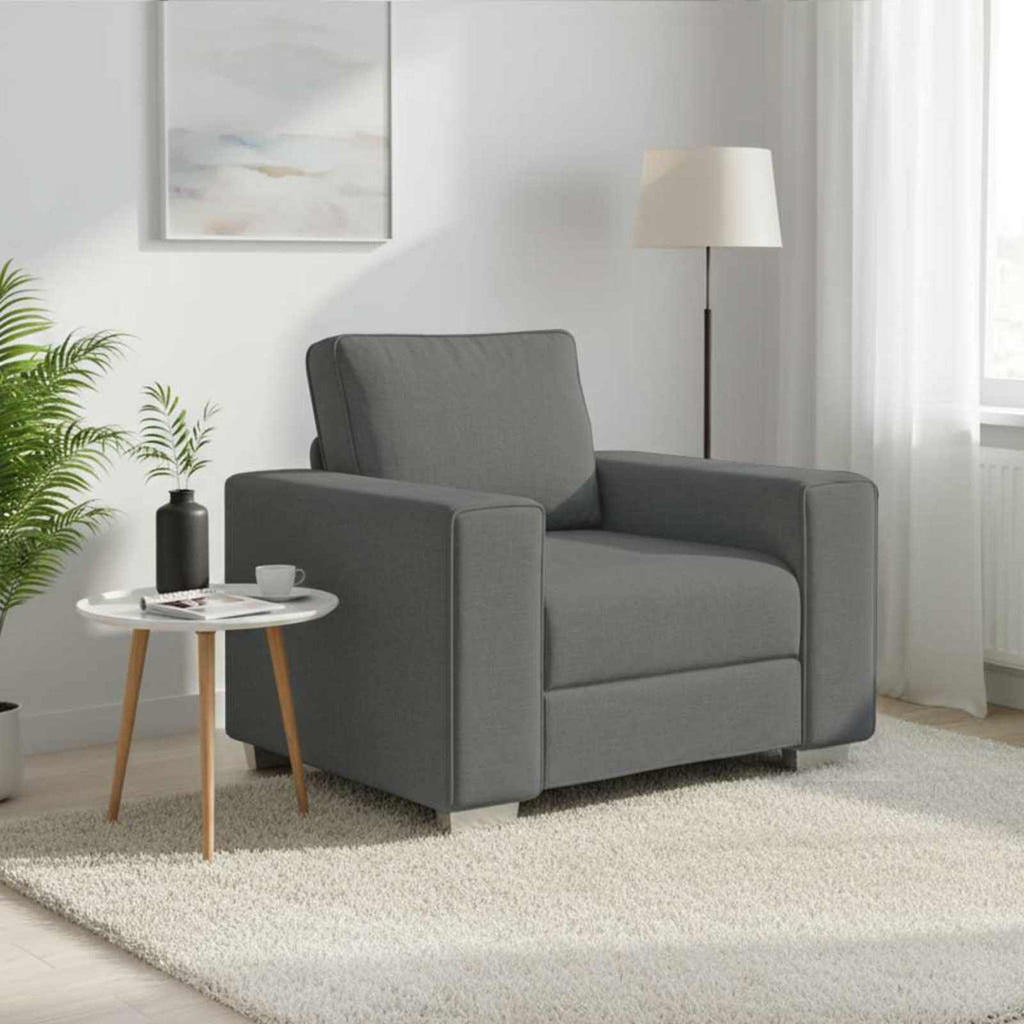 Sofa-Sessel Dunkelgrau 100 cm Stoff