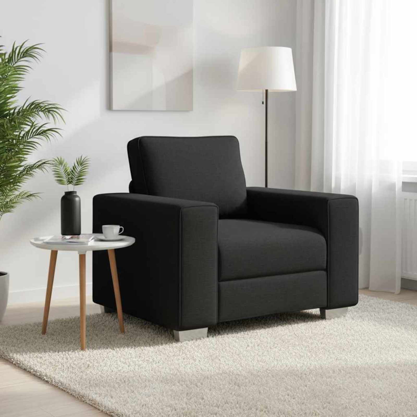 Sofa-Sessel Schwarz 100 cm Stoff