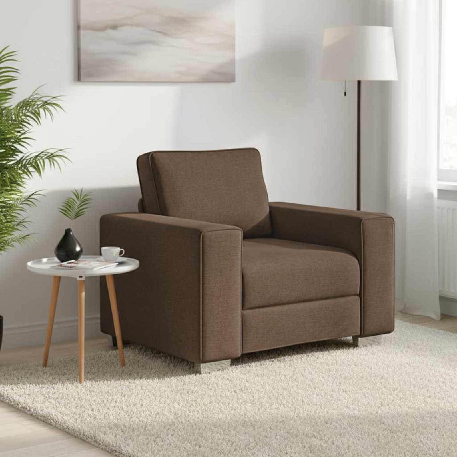 Sofa-Sessel Braun 100 cm Stoff