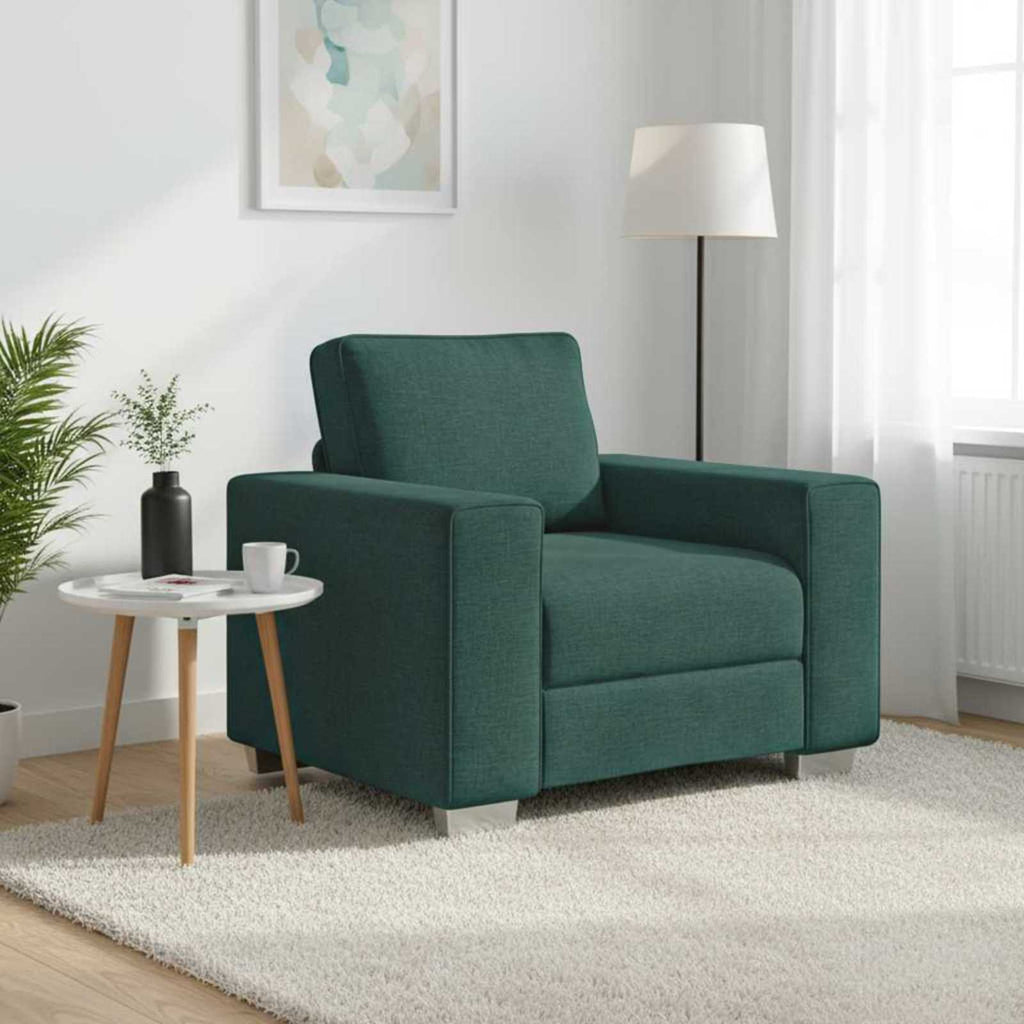 Sofa-Sessel Dunkelgrün 100 cm Stoff