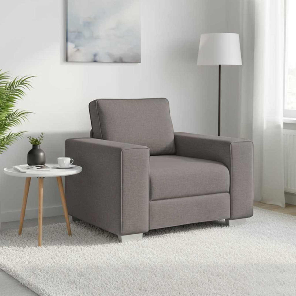 Sofa-Sessel Taupe 100 cm Stoff
