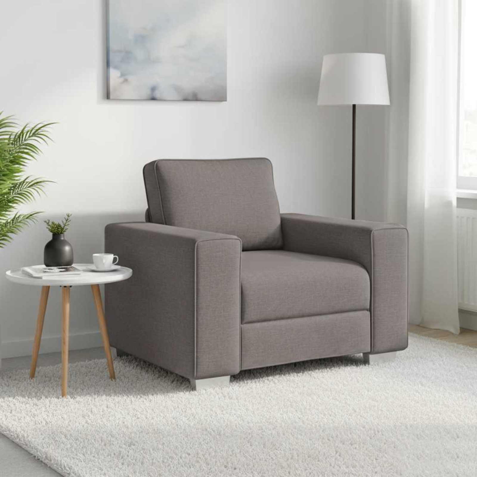 Sofa-Sessel Taupe 100 cm Stoff