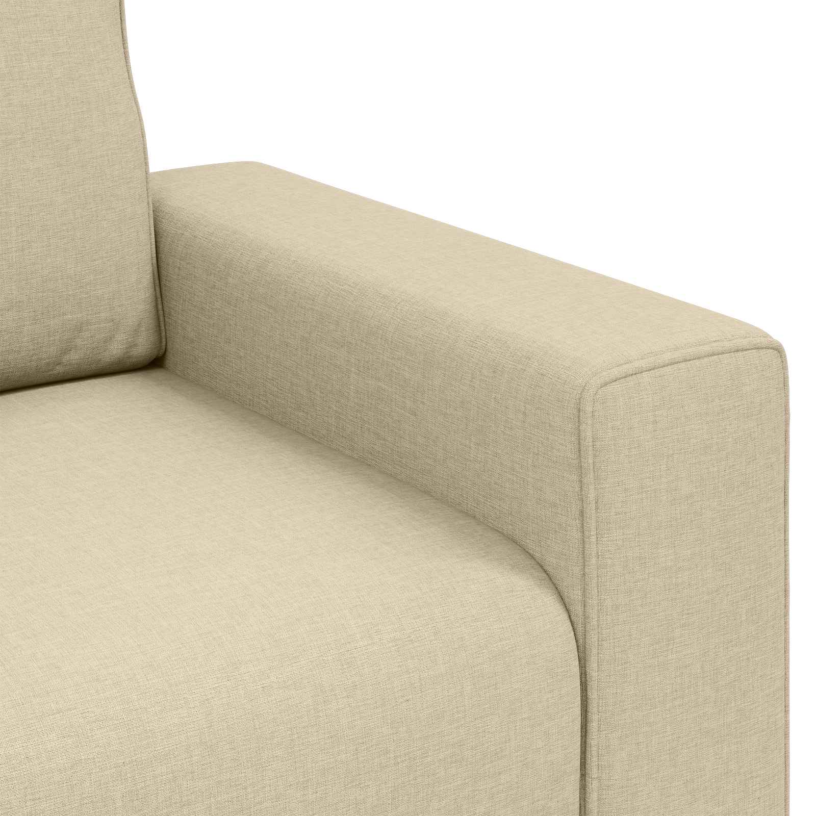 Sofa-Sessel Creme 100 cm Stoff