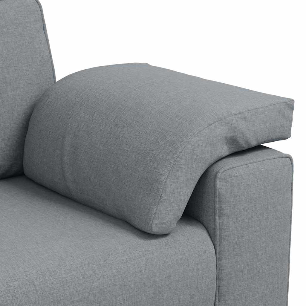 Zweisitzer-Sofa Hellgrau 160 cm Stoff