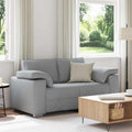 Zweisitzer-Sofa Hellgrau 160 cm Stoff