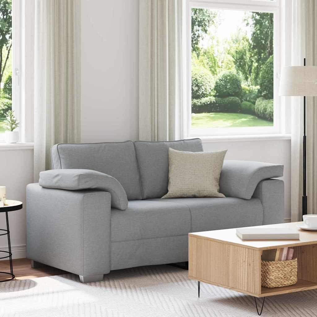 Zweisitzer-Sofa Hellgrau 160 cm Stoff