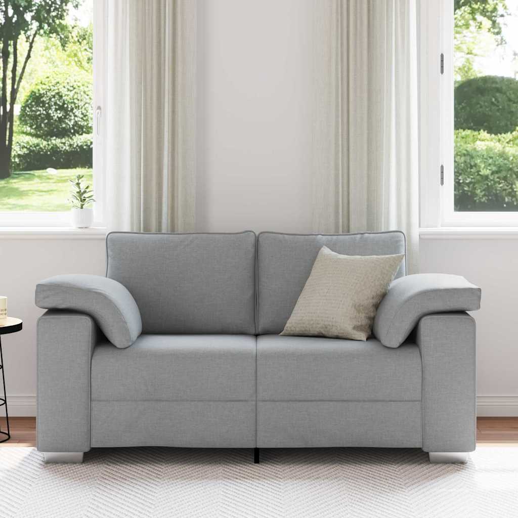 Zweisitzer-Sofa Hellgrau 160 cm Stoff