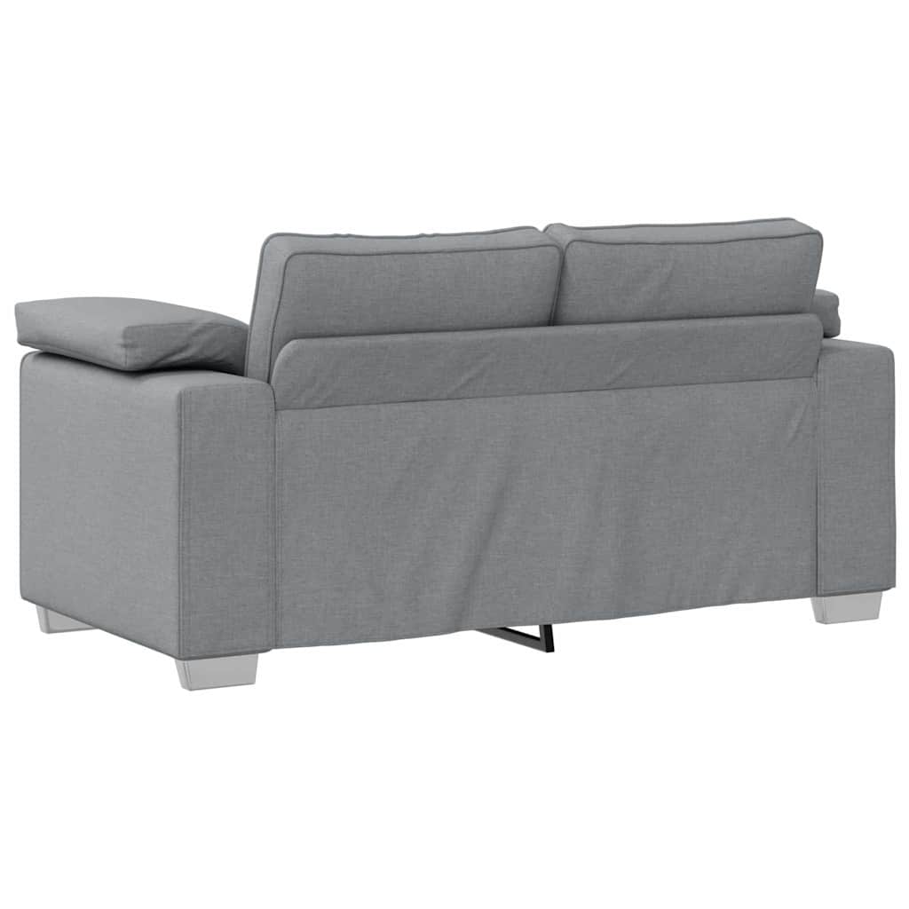 Zweisitzer-Sofa Hellgrau 160 cm Stoff