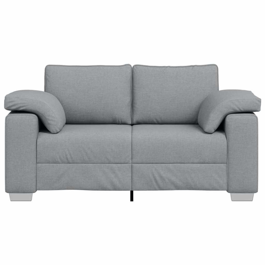 Zweisitzer-Sofa Hellgrau 160 cm Stoff