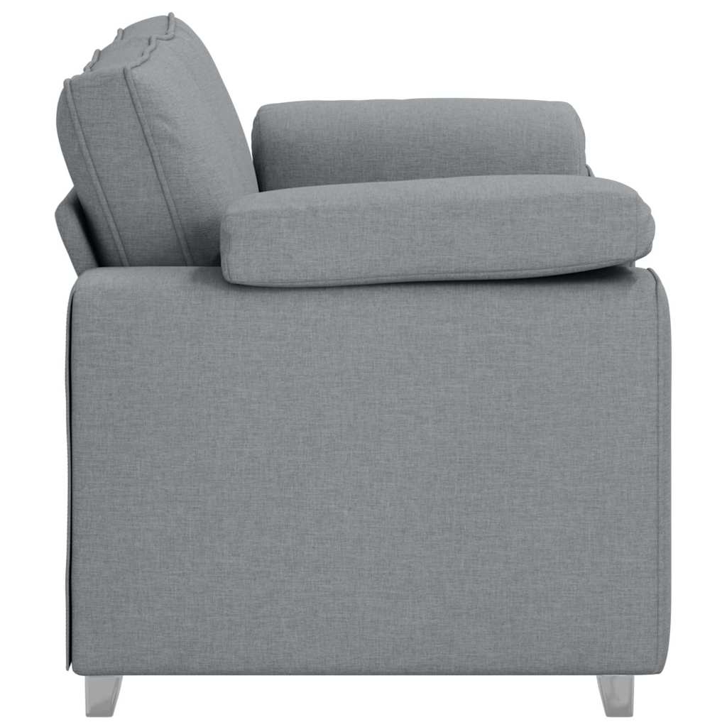 Zweisitzer-Sofa Hellgrau 160 cm Stoff
