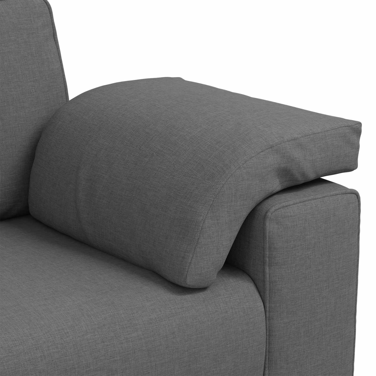 Zweisitzer-Sofa Dunkelgrau 160 cm Stoff