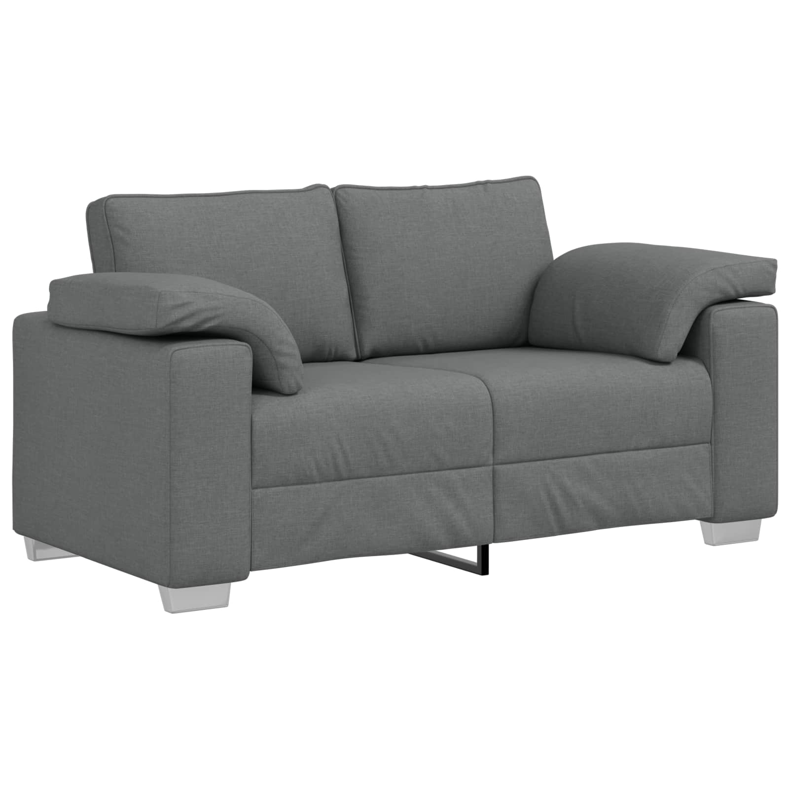 Zweisitzer-Sofa Dunkelgrau 160 cm Stoff