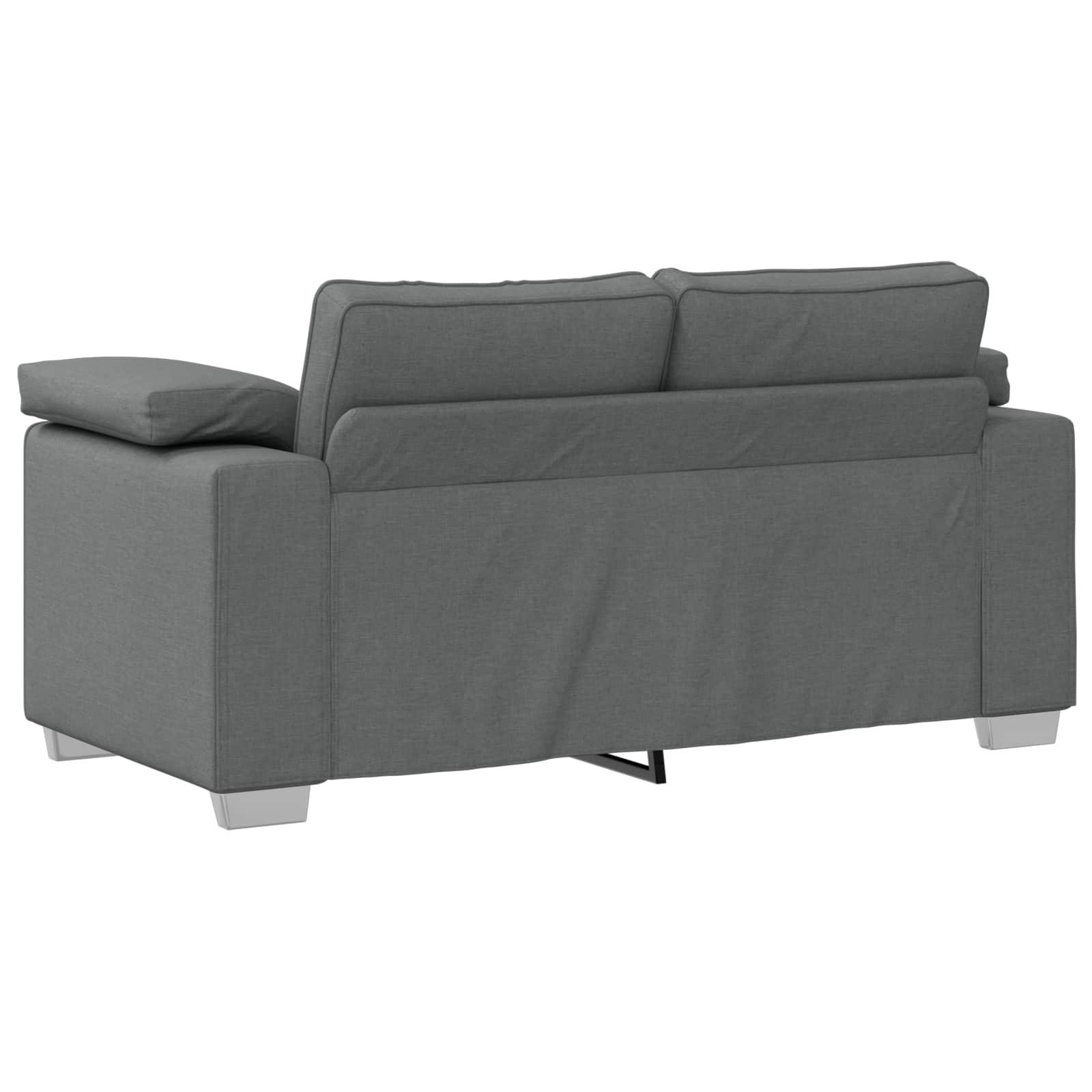 Zweisitzer-Sofa Dunkelgrau 160 cm Stoff