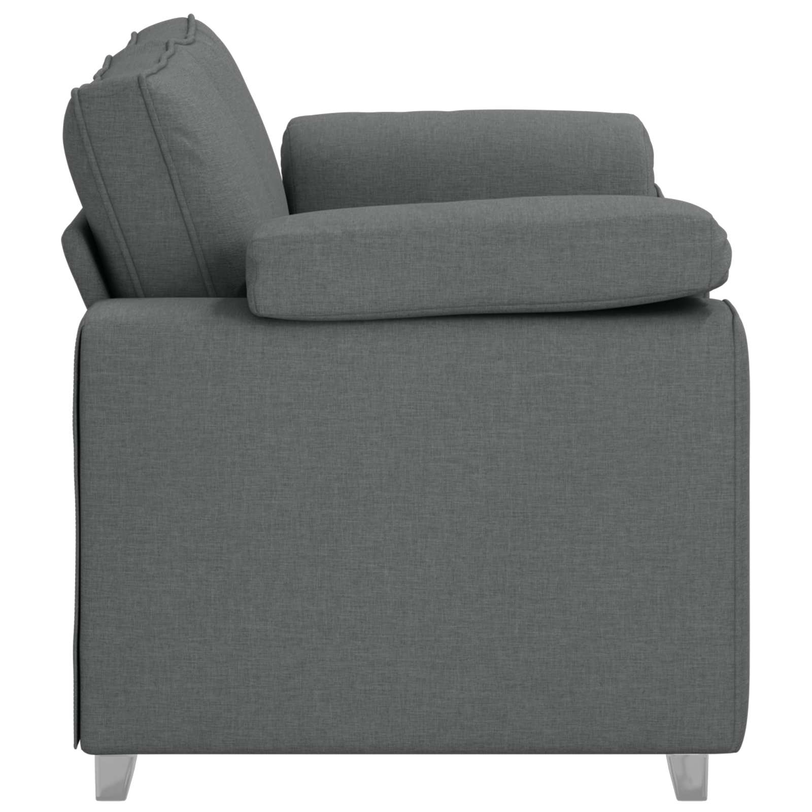Zweisitzer-Sofa Dunkelgrau 160 cm Stoff