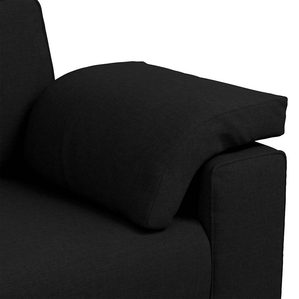 Zweisitzer-Sofa Schwarz 160 cm Stoff