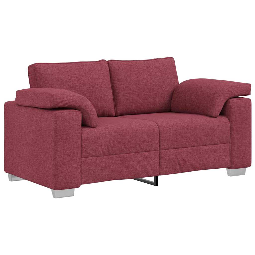 Zweisitzer-Sofa Weinrot 160 cm Stoff