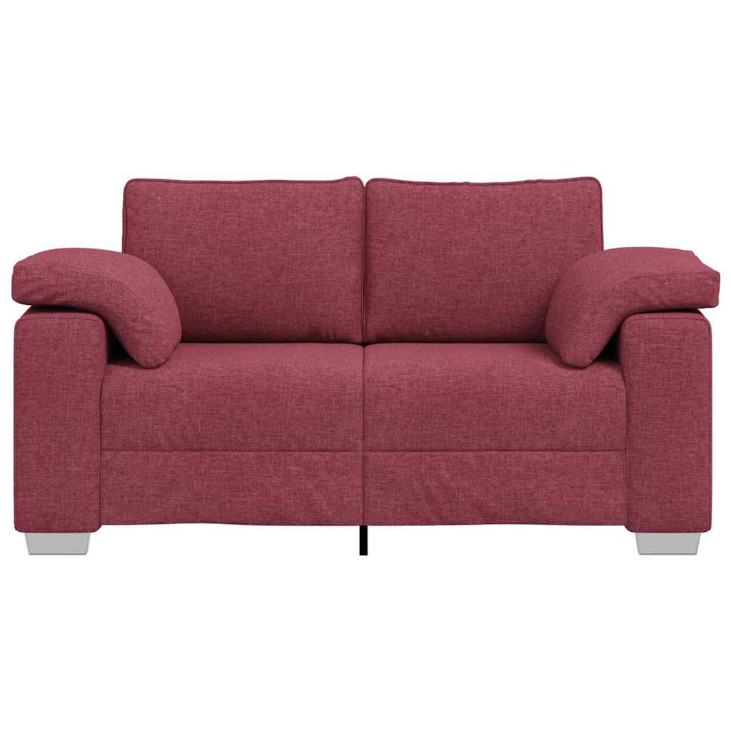 Zweisitzer-Sofa Weinrot 160 cm Stoff