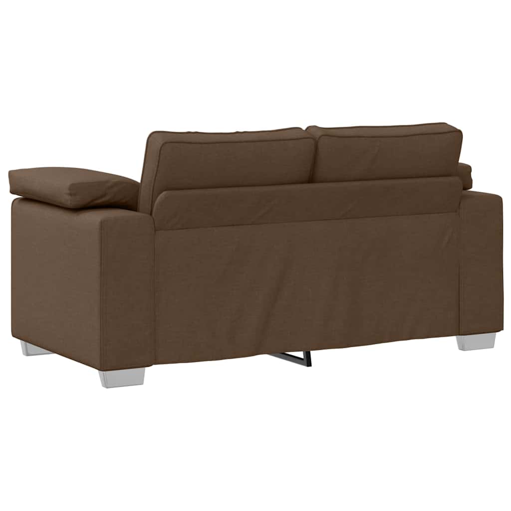 Zweisitzer-Sofa Braun 160 cm Stoff