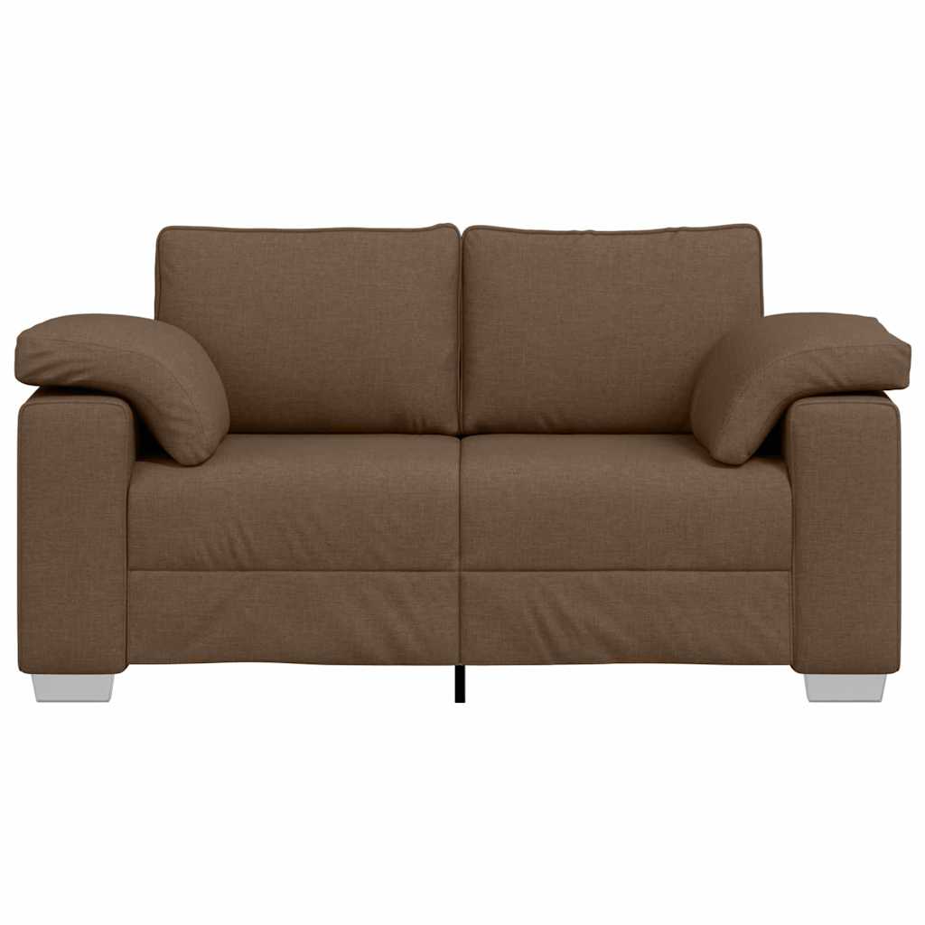Zweisitzer-Sofa Braun 160 cm Stoff