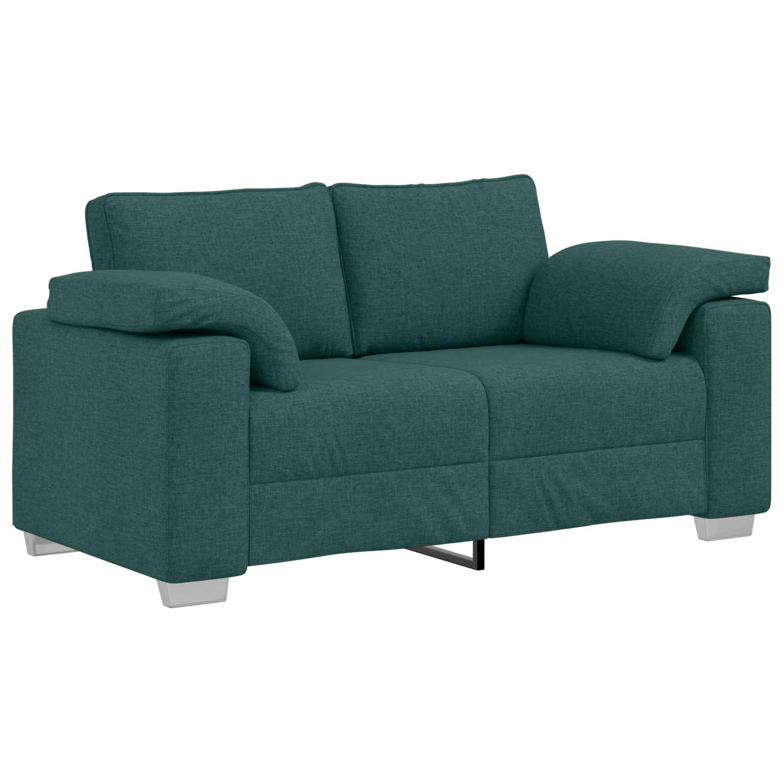 Zweisitzer-Sofa Dunkelgrün 160 cm Stoff