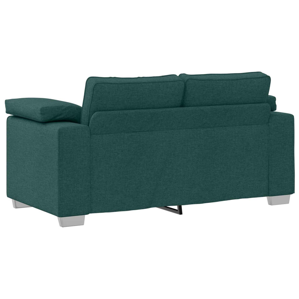 Zweisitzer-Sofa Dunkelgrün 160 cm Stoff