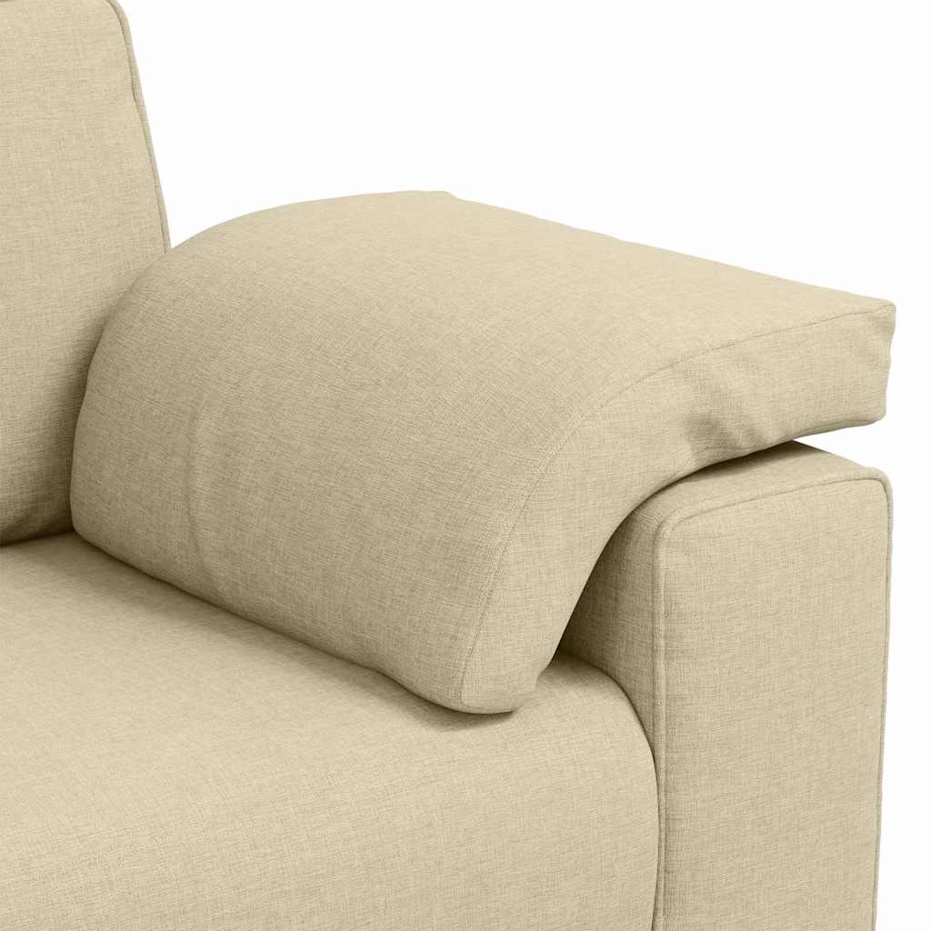 Zweisitzer-Sofa Creme 160 cm Stoff