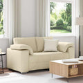 Zweisitzer-Sofa Creme 160 cm Stoff