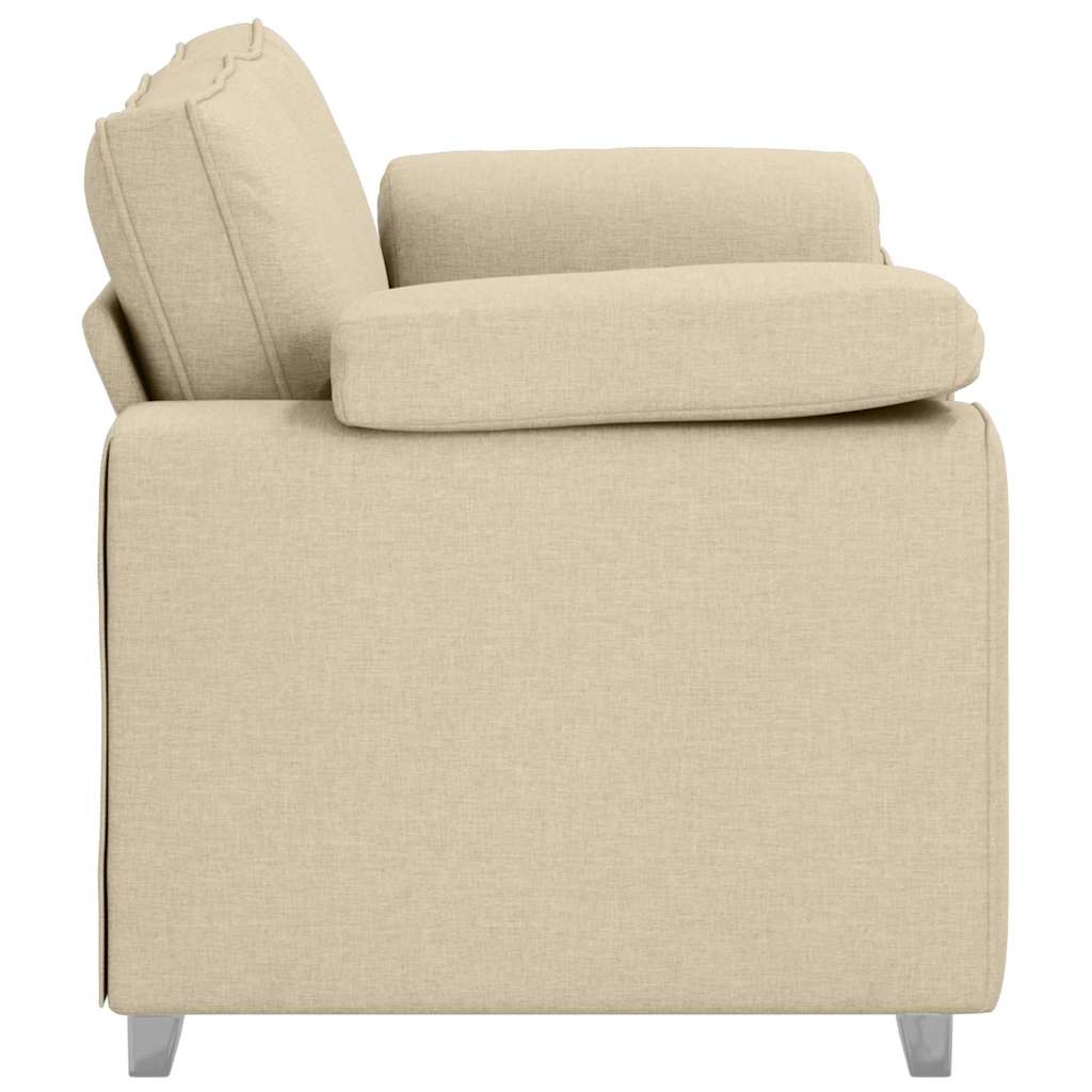 Zweisitzer-Sofa Creme 160 cm Stoff