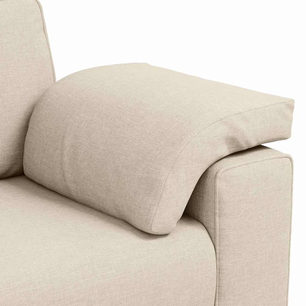 2-Sitzer Sofa Beige 160 cm Leinenmischgewebe