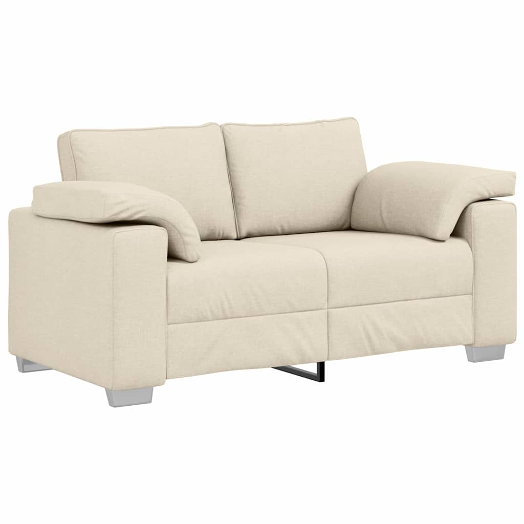 2-Sitzer Sofa Beige 160 cm Leinenmischgewebe