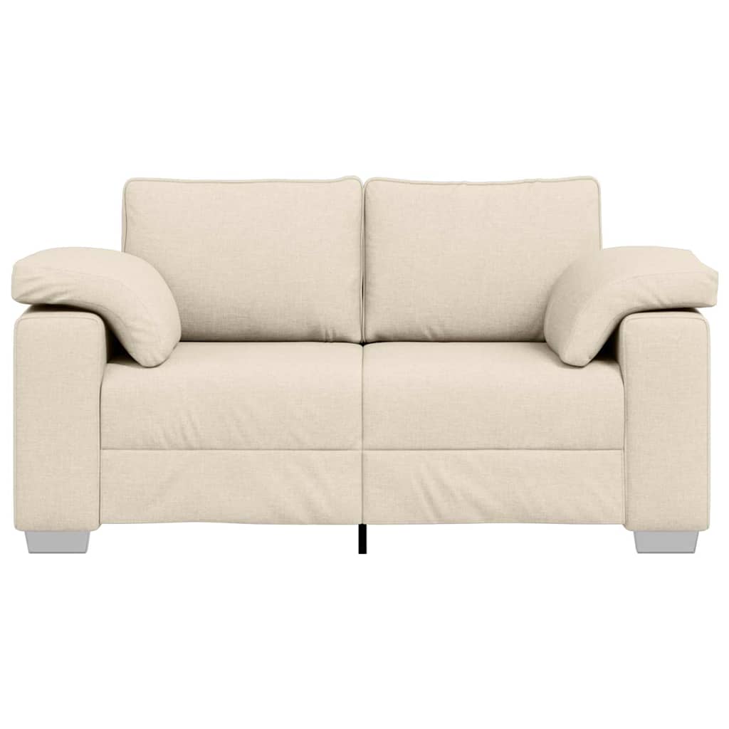 2-Sitzer Sofa Beige 160 cm Leinenmischgewebe