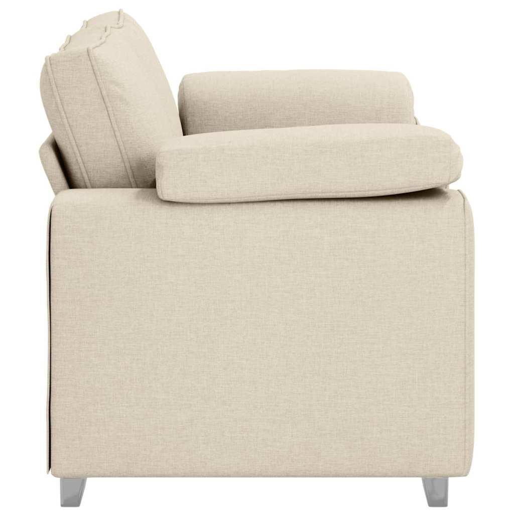 2-Sitzer Sofa Beige 160 cm Leinenmischgewebe