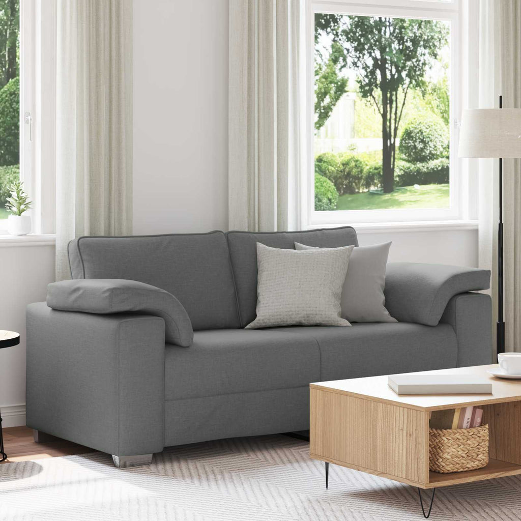 Zweisitzer-Sofa Dunkelgrau 180 cm Stoff
