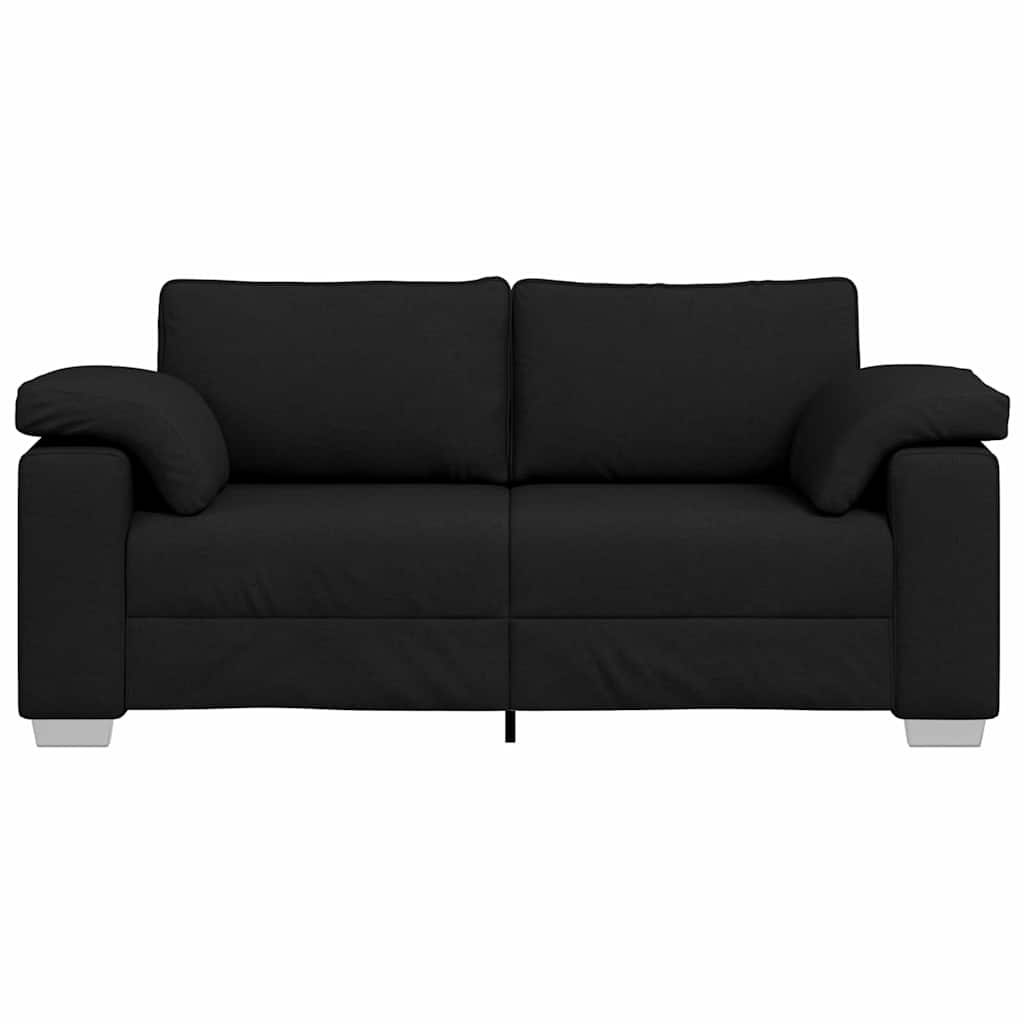 Zweisitzer-Sofa Schwarz 180 cm Stoff