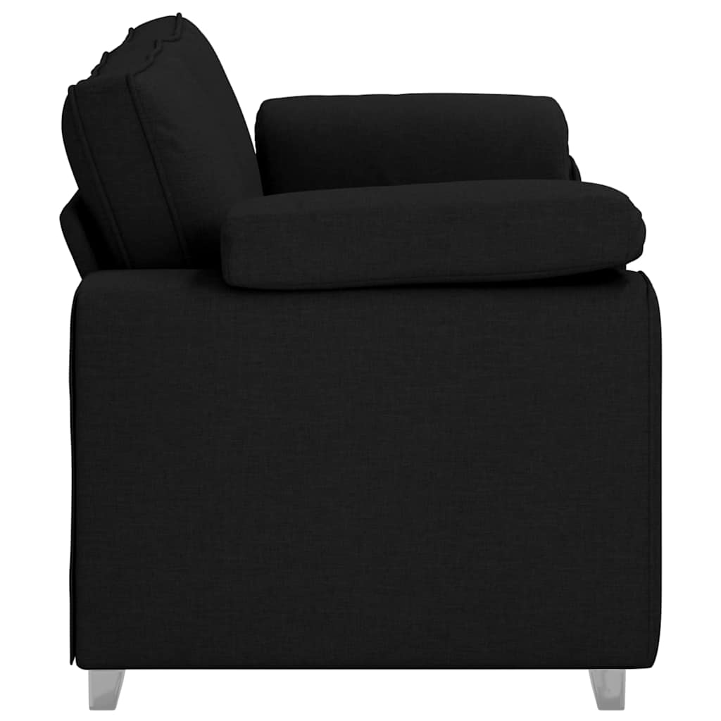 Zweisitzer-Sofa Schwarz 180 cm Stoff