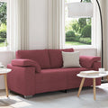 Zweisitzer-Sofa Weinrot 180 cm Stoff