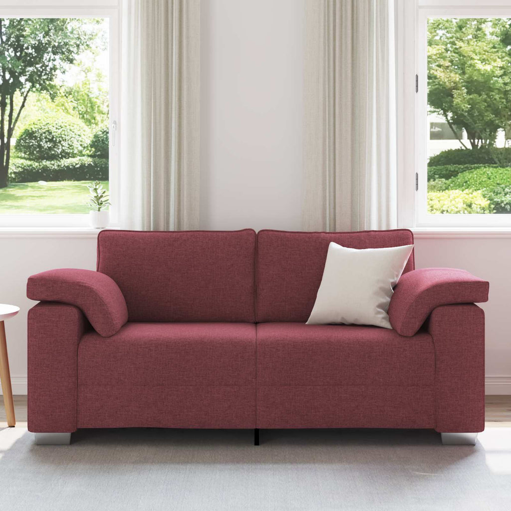 Zweisitzer-Sofa Weinrot 180 cm Stoff